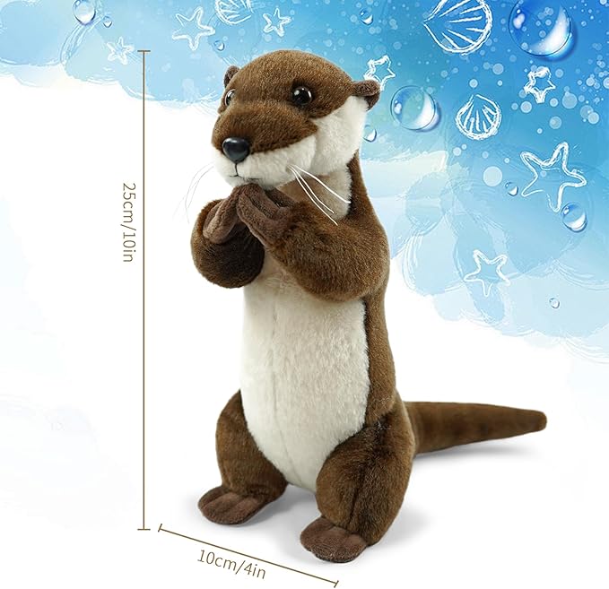 River Otter Stuffed Animals for Kids,Standing Posture Otter Ocean Cute Animal Plush Toy Birthday Gift for Boys Girl Children（Standing）