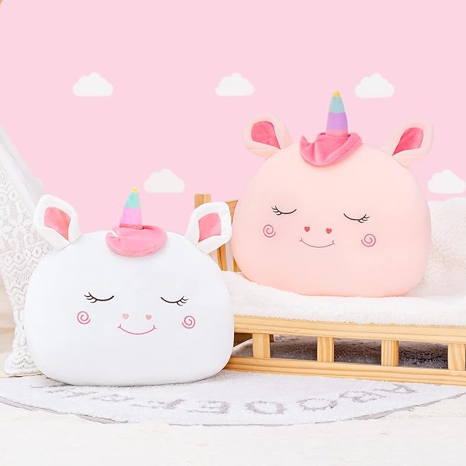 Lazada Stuffed Unicorn Pillow Plush Girl Toys Gift for Toddler for Girls White 15 Inches