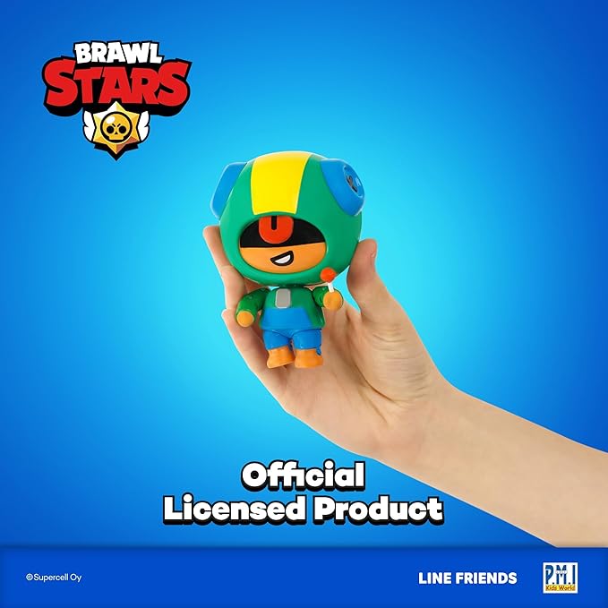 P.M.I. Brawl Stars Action Figure | 4.5" Collectible Toy with Movable Arms & Legs | Includes Leon, Crow, Spike, or Colt (Random) | Official Licensed Merchandise for Gamers & Fans
