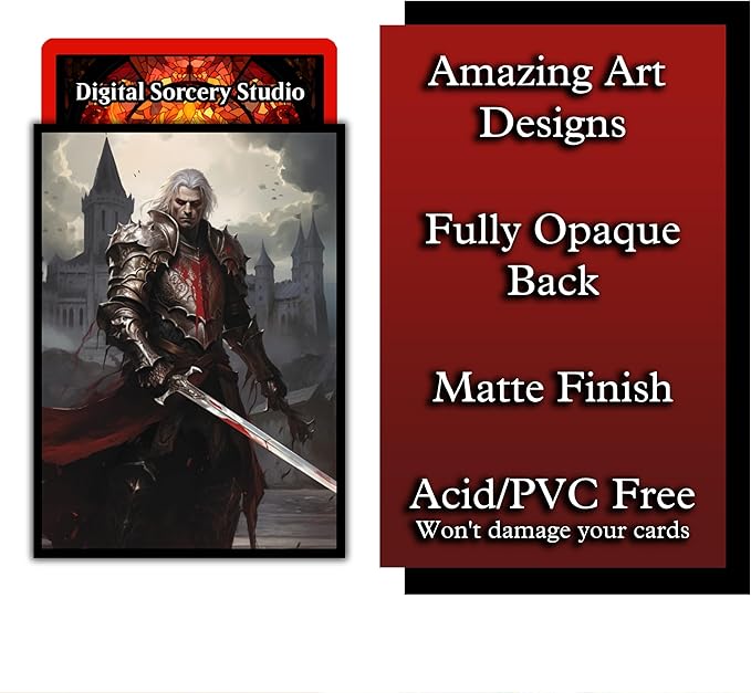 Vampire Knight Game Card Sleeves 102 Pack – Perfect for MTG Vampire Commander Decks Like Edgar Markov - Premium Art Magic The Gathering Card Sleeves