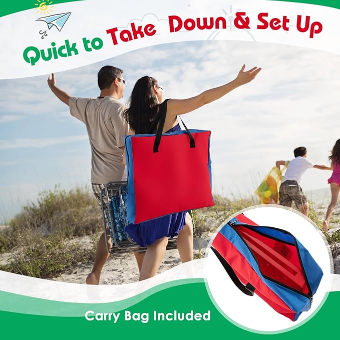 COSTWAY Giant 4 in a Row Game with Storage Carry Bag, Jumbo 4-to-Score Game with Chess, Quick Release Slider for Kids Adults, Indoor Outdoor Backyard, Free-Standing/Wall-mounting (Red&Green)