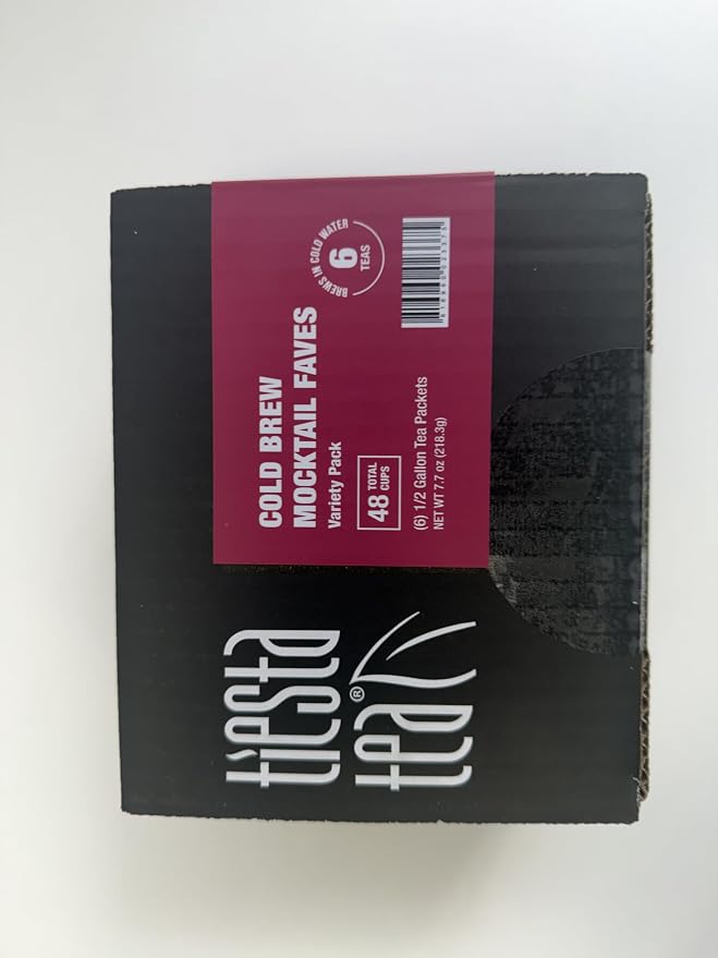 Tiesta Tea - Cold Brew Mocktail Faves Variety Pack, Loose Leaf Fruity Teas, Assorted Sample Set, Cold Brew Packets, Each Makes a 64oz Pitcher (Pack of 6)