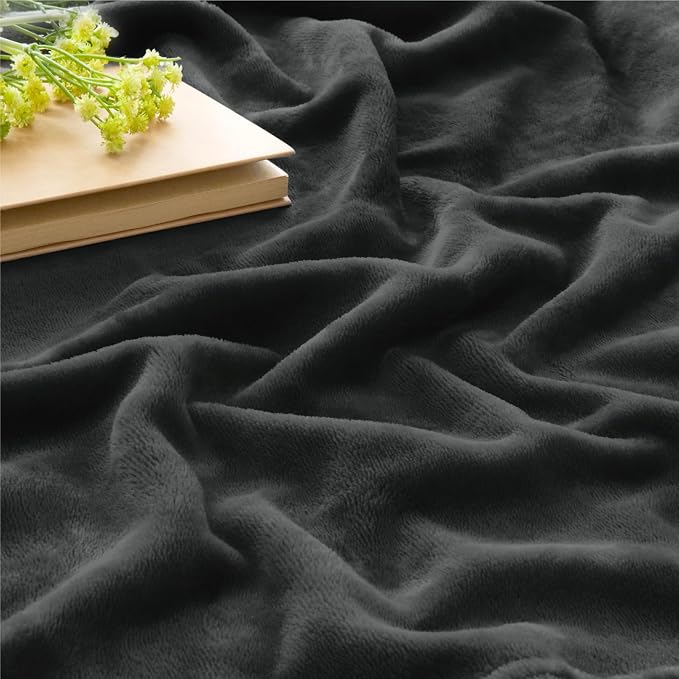 BEDELITE Fleece Blanket Soft Plush Throw for Couch Charcoal Grey 50"x60" | Ultra Soft Fleece, Plush Microfiber, Lightweight Warmth, All Season Comfort, Fade Resistant, Machine Washable, Couch Sofa Bed