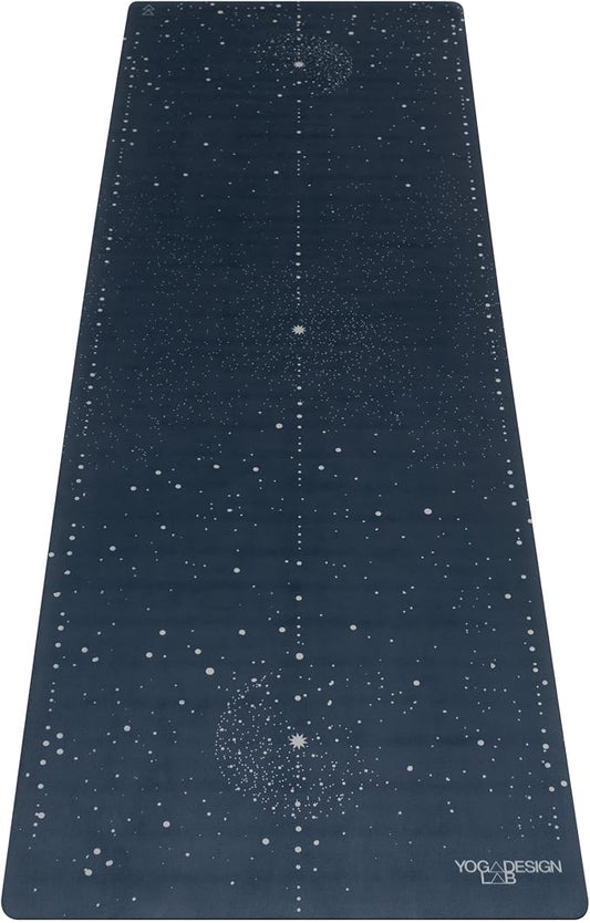 YOGA DESIGN LAB | The Combo Yoga Mat | 2-in-1 Mat+Towel | Eco Luxury | Ideal for Hot Yoga, Power, Bikram, Ashtanga, Sweat | Studio Quality | Includes Carrying Strap!