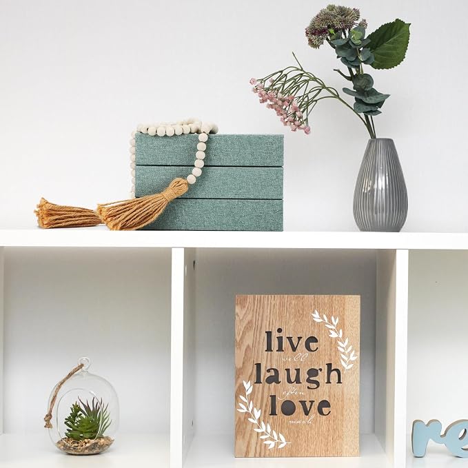 Tioncy 3 Pcs Decor Linen Faux Book Box Set Aesthetic DIY Fake Linen Book Box for Decor Storage Cafe Table Bookshelf Gift Home Keepsake(8.6 x 6.1 x 1.8 Inch,Green)