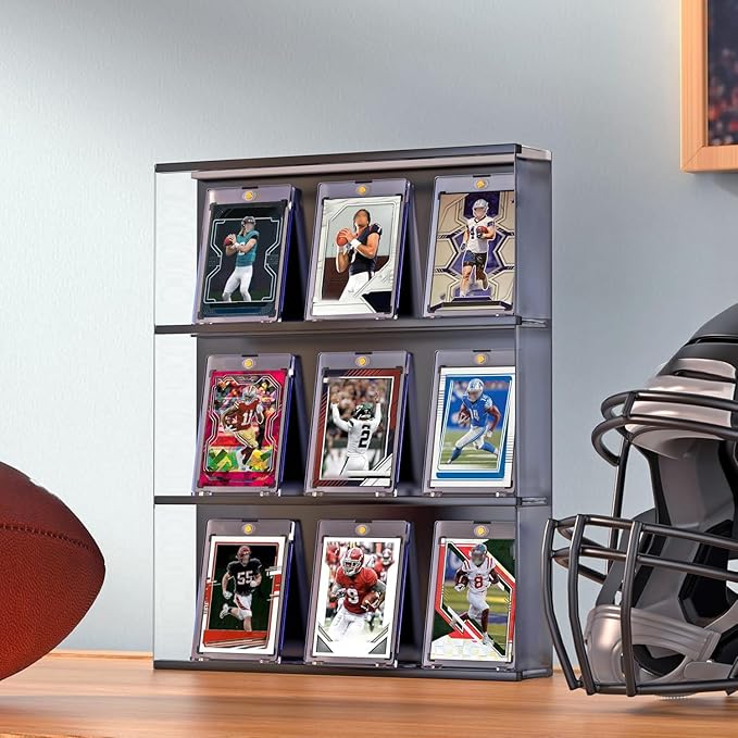 50ct Magnetic Card Holder, 35pt One Touch Card Holder, U-V Protectors Hard Plastic for Trading Cards, Magnet Case, Sports, Game, Football, Baseball