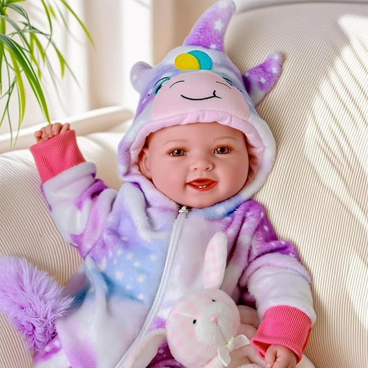 BABESIDE Lightweight Baby Doll Set – 15" Realistic Soft Doll for Girls, Easy to Carry & Hug – Pretend Play & Gift for Toddlers