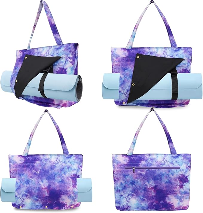 Yoga Mat Bag Yoga Bags and Carriers Fits All Your Stuff Yoga Tote Bag with Zipper Pocket Yoga Mat Carrier Pilates Bag Take in Out Mat Easily