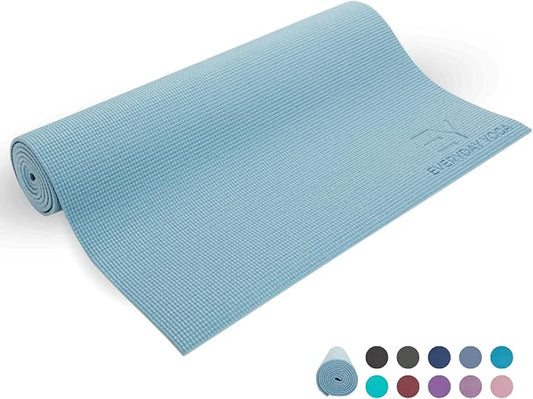 Everyday Yoga Deluxe Mat, Spacious 72"x24" Non-Slip Yoga Mat for Comfortable Home Workouts, 3-5mm Extra Thick