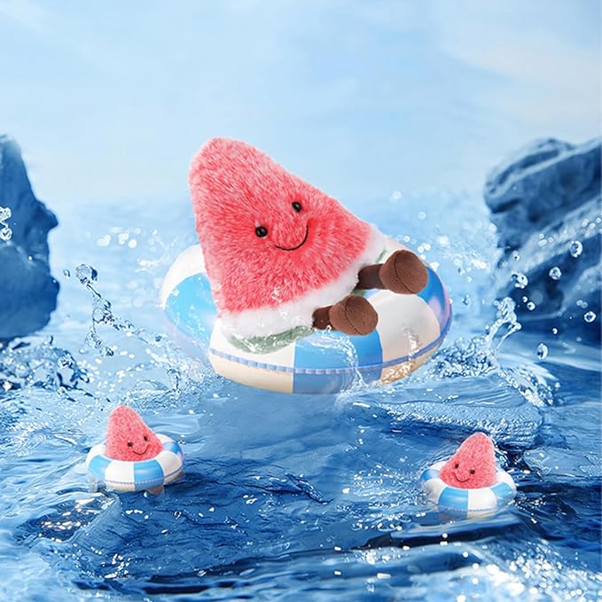 Apricot Lamb Toys Food Plushies Plush Fresh Watermelon Stuffed Fruit Soft Cuddly Perfect for Child