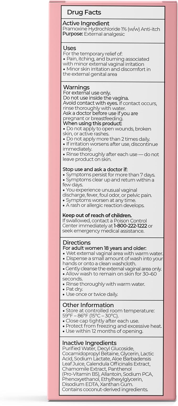 Terramed Just Think Comfort Feminine Wash | BV for Women | ph Balance Feminine Wash for Bacterial Vaginosis Symptoms Relief | Probiotic & Prebiotic Cleanser | Vaginal Dryness Hydration & Odor Control