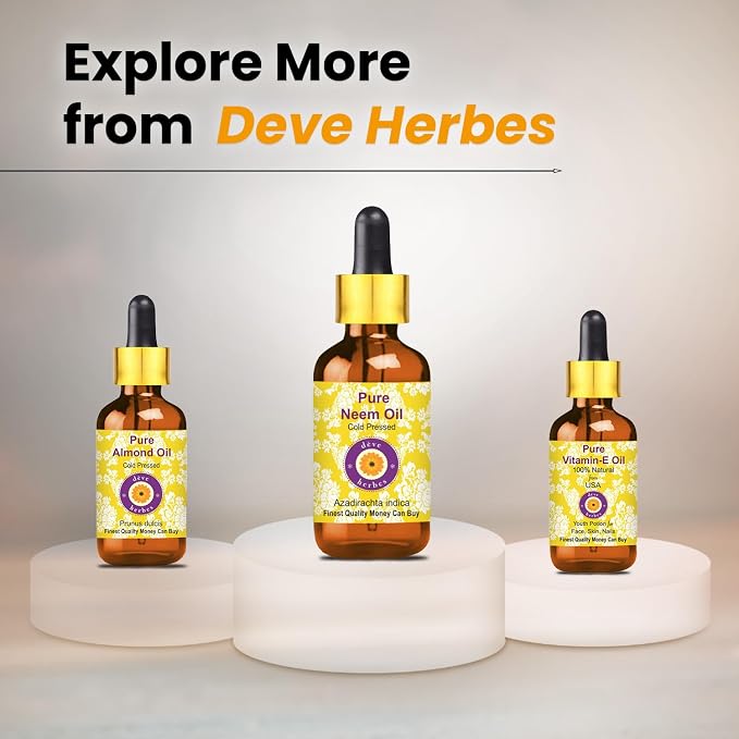 Deve Herbes Chaulmoogra Oil (Hydnocarpus wightiana) with Glass Dropper | Cold Pressed | Pure | Natural | for Diluting Essential Oils | Skin & Massage | Non-Sticky | Lightweight | Unisex | 30ml (1 oz)
