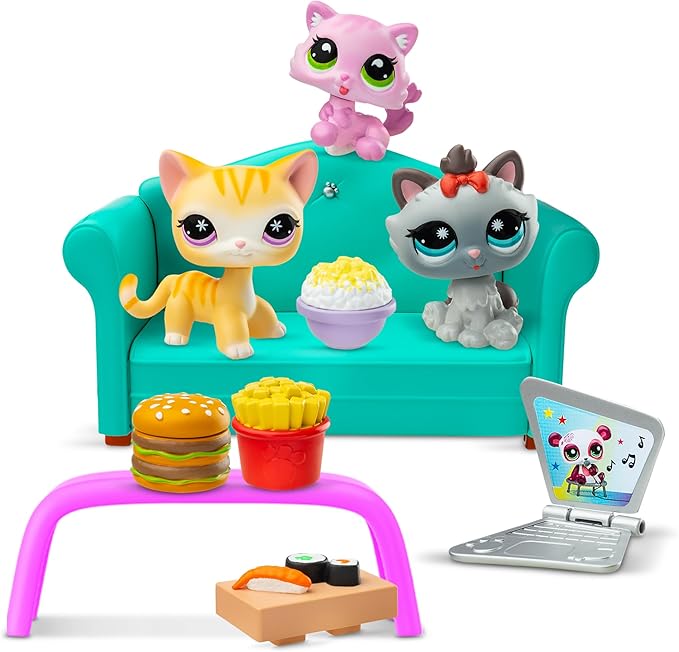 Littlest Pet Shop - Diner Dash Play Pack, Gen 7 Authentic LPS Bobble Head Toy Figure, Collectible Toy Animal, Ages 4+ - Amazon Exclusive
