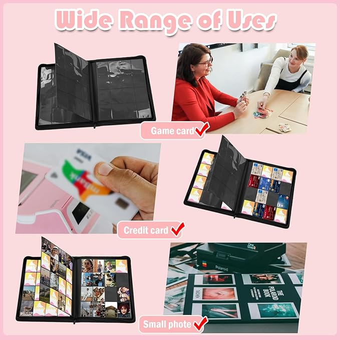 Premium 1000+ Pockets Trading Card Binder, 16-Pocket Ringless Side-Loading Album for TCG, MTG, Lorcana, Sports & Standard-Size Cards