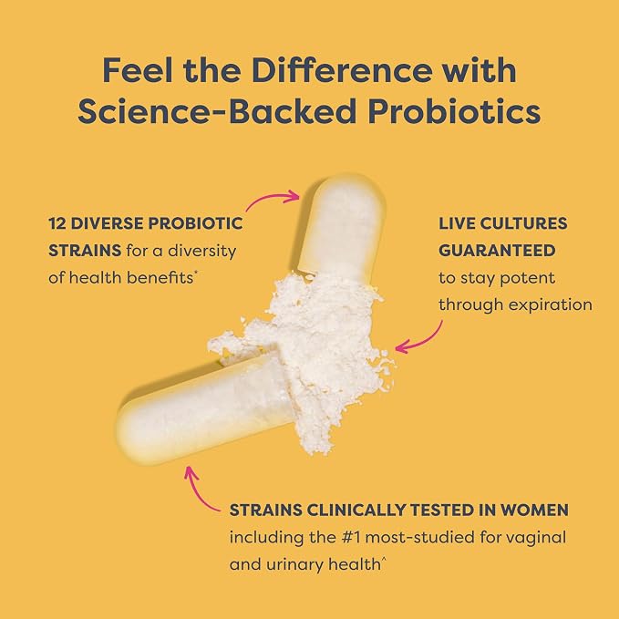 Renew Life Women's Probiotic Capsules, 50 Billion CFU Guaranteed, Supports pH Balance, Vaginal, Urinary, Digestive and Immune Health(2), L. Rhamnosus GG, Dairy, Soy and Gluten-Free, 60 Count | 60 Vegetarian Capsules | Supports Vaginal pH, Urinary, Dige...