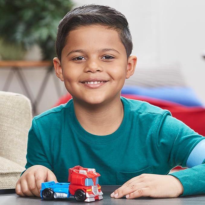 Transformers Playskool Heroes Rescue Bots Academy Team Optimus Prime, 4.5-Inch Action Figure, Kids Converting Robot Toy, Ages 3+ (Amazon Exclusive)