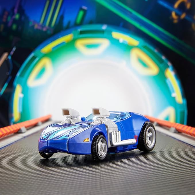 TRANSFORMERS Collaborative Hot Wheels x Twin Mill, Deluxe Class 5-Inch Robot Action Figure Converts to Racecar, Car Toys for Ages 8+