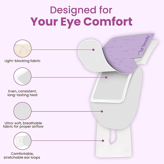 Eye Serenity Steam Eye Mask, Heated Eye Mask, Self Heating Warm Compress for Dry Eyes, Fast Relief for Stye, Puffy Sensitive Eyes, Moist Heat, Mothers Day Gifts for Women and Men - Variety
