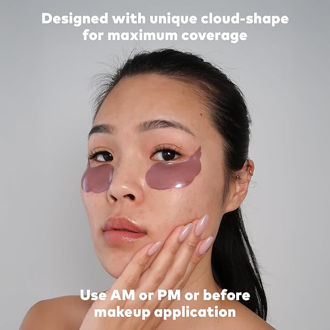 The Original MakeUp Eraser Firming Clouds Hydrogel Undereye Masks - Visibly Firms with Niacinamide, Collagen & Black Currant - Non-irritating and Fragrance Free- 20 Pairs - Tongs Included