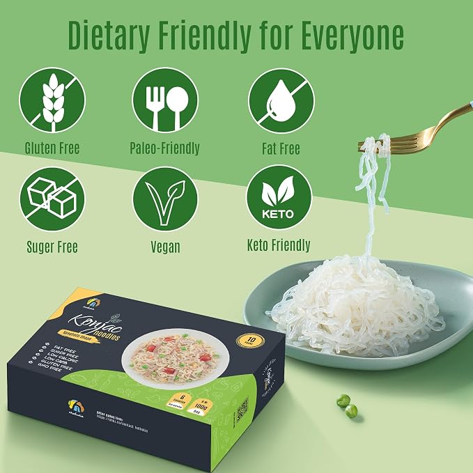 Hethstia Konjac Noodles, 10 Packs Shirataki Spaghetti – Low Carb, Vegan | Low Calorie, Ready To Eat Konjac Pasta – Keto, Gluten-Free, Fat-Free, 0 Sugar, Healthy Low Carb Pasta Substitute