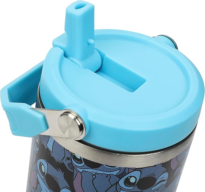 Disney Stitch All-Over Print Blue 40 Oz Stainless Steel Tumbler With Handle