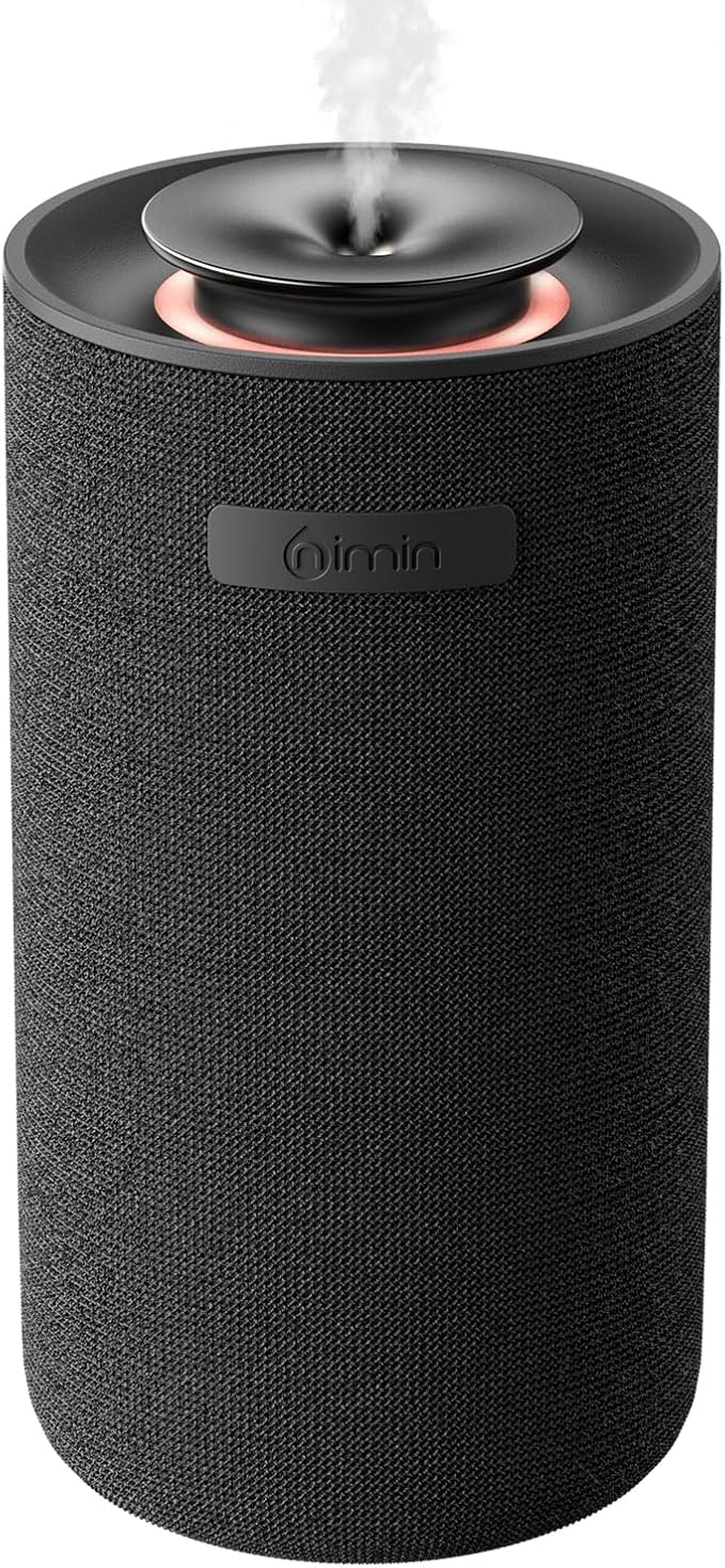 Car Scent Diffuser with Smart Auto Start-Stop Sensor, Waterless Car Essential Oil Diffuser for Home, Cordless Rechargeable Portable Air Freshener, Adjustable Scent Modes, Fits 5/10/15ml