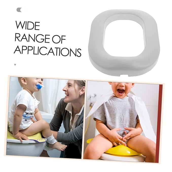 Ergonomic Boy Girl Potty Training Seat Soft Pu Mat Non-Slip Cover for Boys and Girls Easy Install Reusable Home Bathroom Supplies