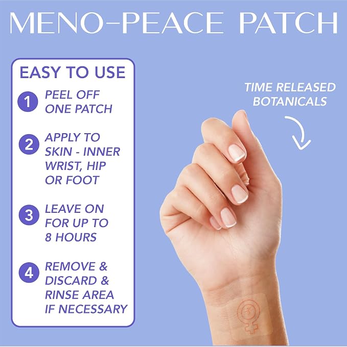 Laki Naturals Meno-Peace Patch (Pack of 15) | Women's Menopause Support Herbs & Botanicals | Balance Mood & Support Hormonal Changes