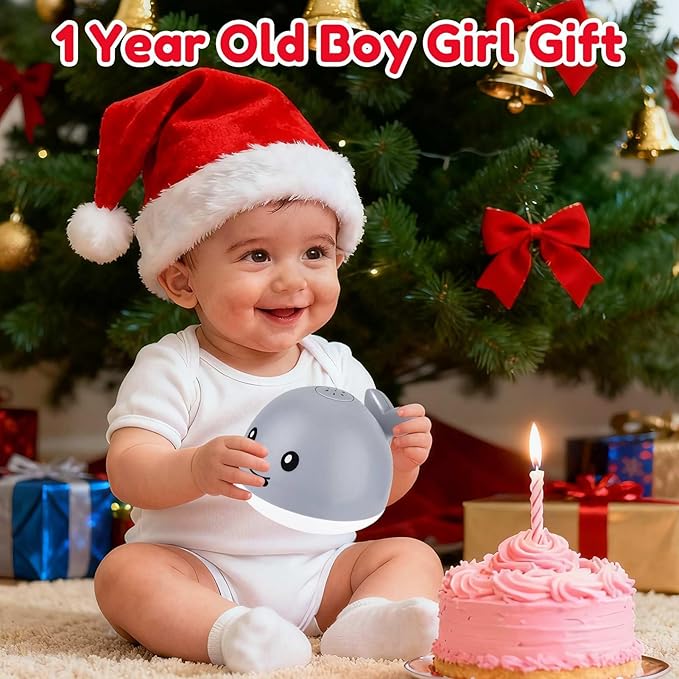 Bath Toys for Kids Ages 1-3 - Valentines Day Gifts for Kids,1 2 3 Year Boys Girls Gifts,Easter Basket Stuffers, Light Up Whale Bath Toy Sprinkler, Toddler Bathtub Pool Water Table Toys, Baby Gift