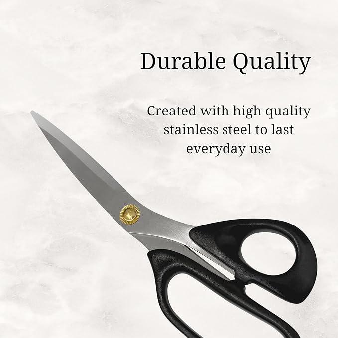 Korean Luxury BBQ Kalbi Meat Cutting Scissors Large All Purpose Stainless Steel Utility Kitchen Shears for Food, 10 Inch, Black