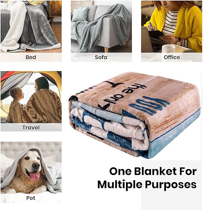 BASAO Anniversary Romantic Gift for Women, to My Wife Blanket from Husband | Wife Birthday Gift Ideas, Anniversary Wedding Gift for Her, Soft Flannel Throw Blanket for Couch Sofa Bed