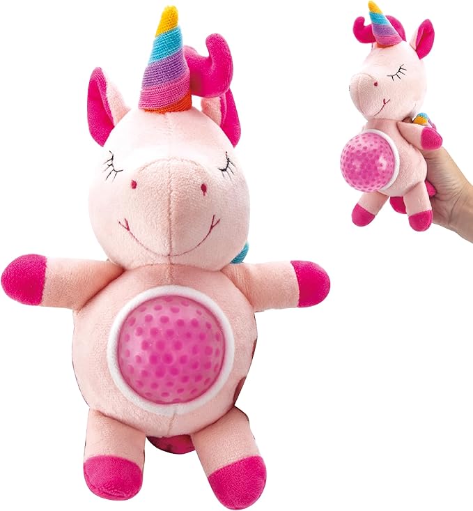 Unicorn Stuffed Animal, Stuffed Animals, Unicorn Toys for Girls Age 4-6, Plush Toys with Squishy Ball in Her Tummy, Christmas Birthday Gifts for Baby, Toddler, Kids