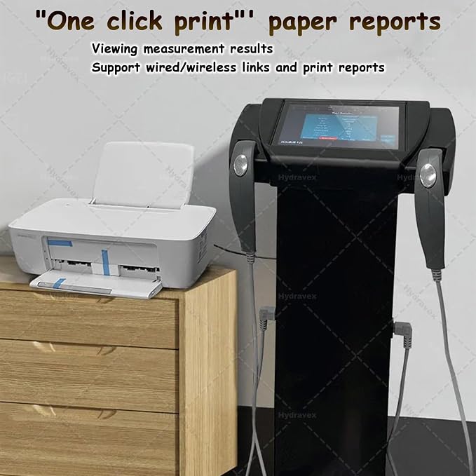 Digital Body Composition Analyzer with Printer, HD Touch Ultrasonic Balance for BMI Measurement in Pharmacy and Hospital Settings