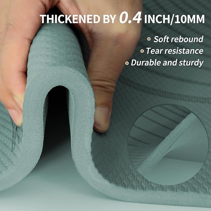 PAIDU Large Yoga Mat-72’x36’x0.4’ Extra Width ＆ Thick,Comfortable,Non-Slip Exercise Mat-Works Great on All Floor for Stretching,Yoga Studio,Gym or Home Workouts
