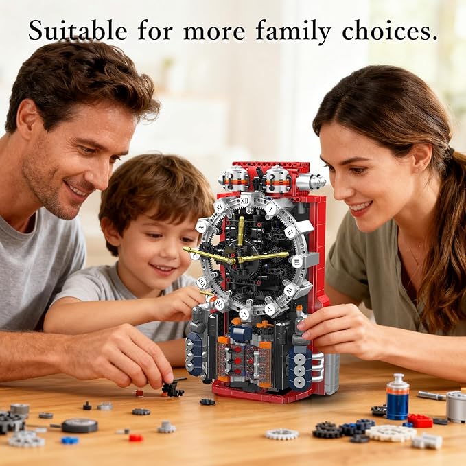 Sosuy Boxer Flat‑6 Engine Model for Adults – Dual Opposed Pistons (Clock)