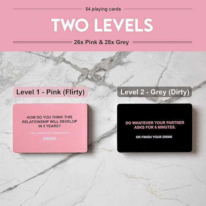 KAWAII KOI Drunk Lovers - Couples Games Couples Card Game for Date Night, 54 Game Cards, Romantic Valentines, Card Game for Couple