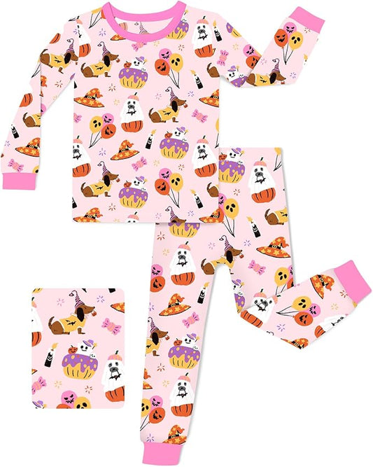 Bamboo Viscose Toddler Girls Kids Pajamas Unicorn Mermaid Pjs Long Sleeve Snug fit 12M-8Y 2pcs Soft Jammies