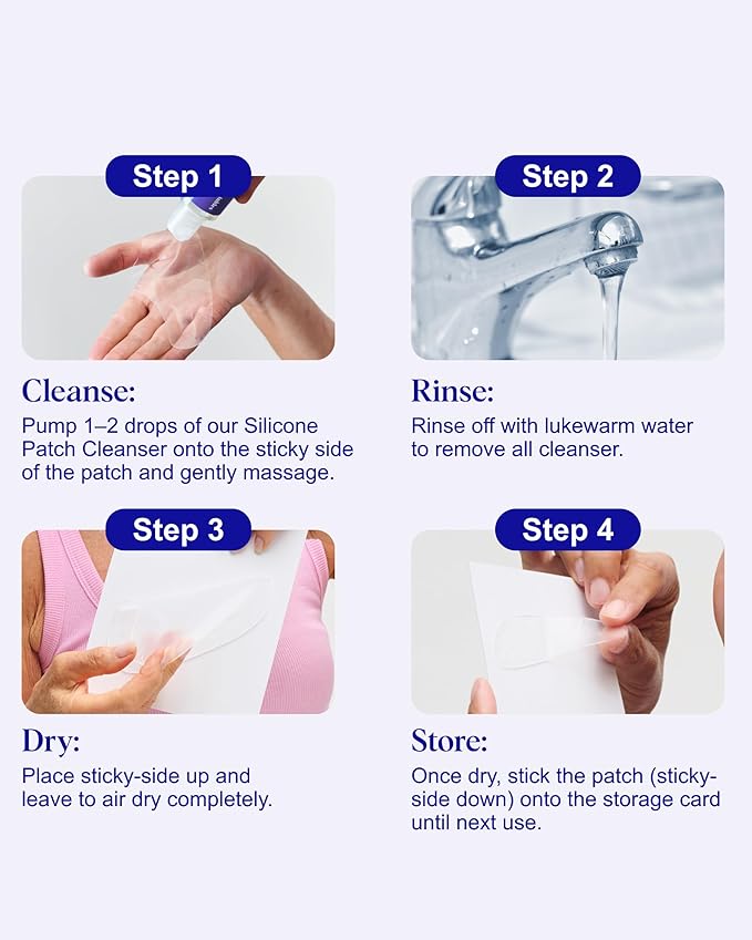 Wrinkles Schminkles Under Eye Wrinkle Starter Pack - Set of Reusable Under Eye Wrinkle Patches (3 pairs) + Silicone Patch Cleanser (2 oz) for Smoother Under Eyes & Fresh Look