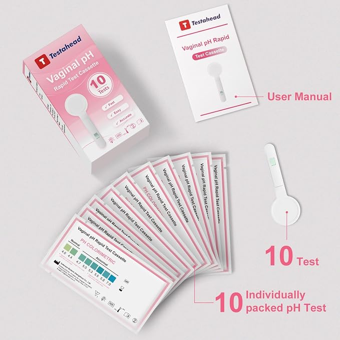 Specialized Female Vaginal pH Balance Test Sticks 10 Pieces, Yeast Infection Detection kit, BV Test, Designed for Women, Safe and hygienic