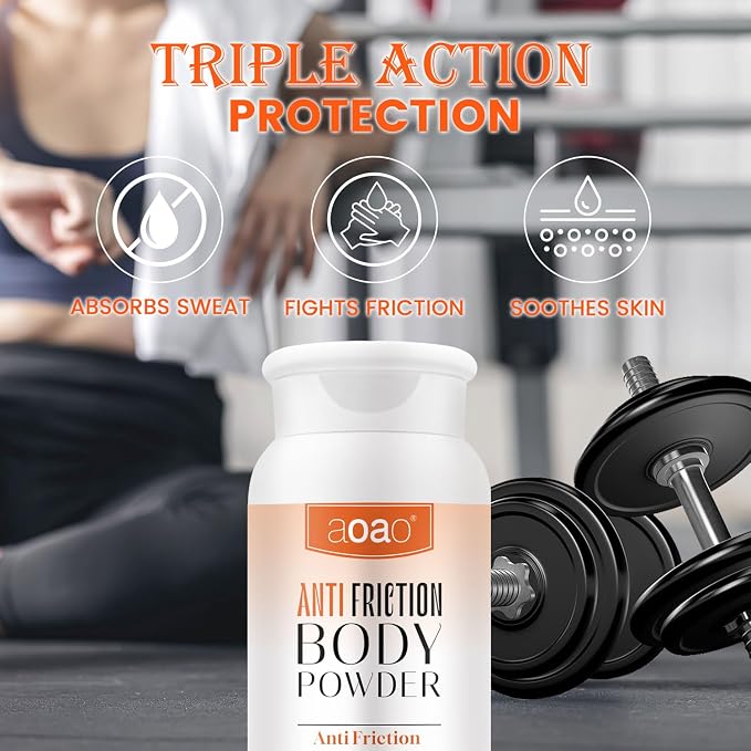Women's Dry Body Powder, Sweat Absorb Talc-Free Dusting Powder for Curvy Figures, Hypoallergenic Anti-Friction Formula, Chafe-Free Between Legs During Exercise Or Walking, Multi-Use for Foot, 3.53oz