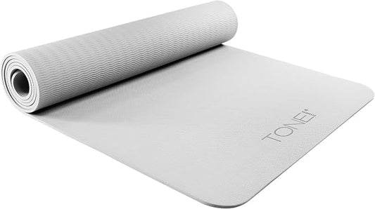 TONE Fitness Yoga Mat 1/4" Thick Non Slip Exercise & Pilates Mat for Home Workouts with Carrying Strap | Multiple Options