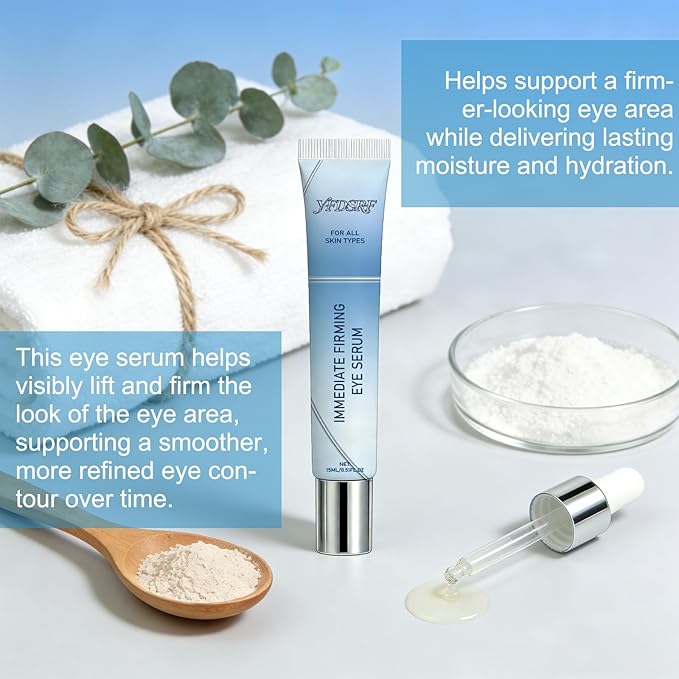 Rapid Reduction Eye Serum for Under-Eye Bags & Wrinkles - Visibly Minimizes Puffiness & Fine Lines, Anti-Aging Serum for Face with Temporary Lifting Effect, Full Size Formula (1)