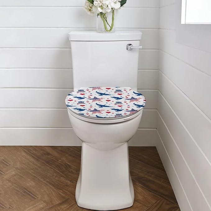 Star Toilet Seat Cover, Comfortable and Dustproof Toilet Lid Cover, Machine Washable and Reusable Toilet Lid Cover