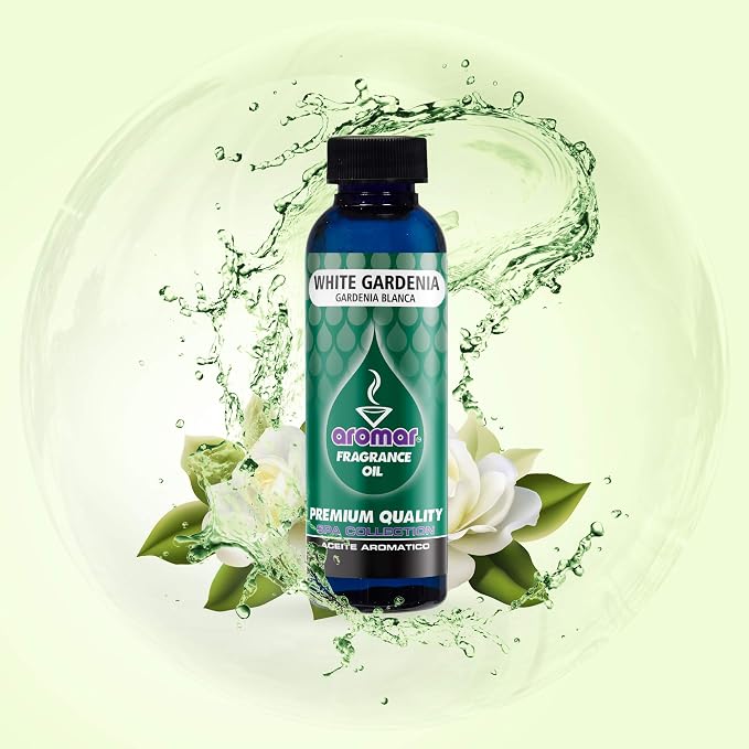 AROMAR Premium Fragrance Oil, 4oz Bottle 3 Pack Long Lasting Aromatic Scent, Fresh and Revitalizing Aromatherapy for Living Room, Bedroom, and Kitchen 12oz White Gardenia
