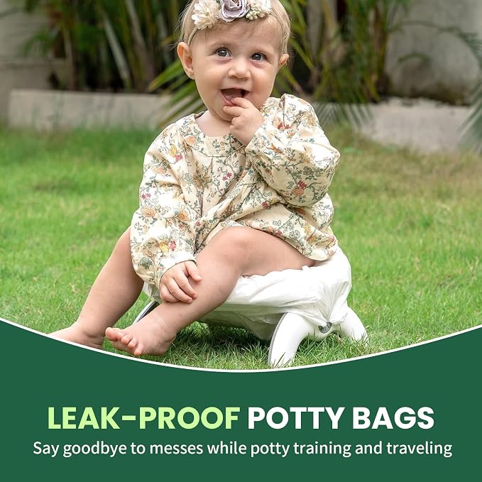 36 Packs Potty Bags for Portable Toilet Disposable Travel Potty Liners fit for OXO Tot 2-in-1 Go Potty Universal Portable Potty Chair Liners Leakproof Refill Potty Bags with Absorbent Pads