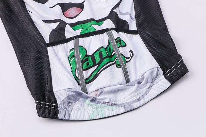 Hotlion Kids Cycling Jersey Set Short Sleeve Boys Mountain Bike Shirt Girls Cartoon Bicycle Tops Childs for Riding Biking