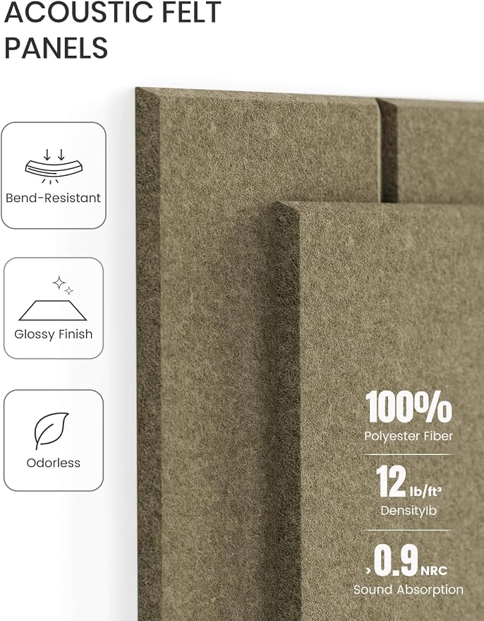 Fluxynara 48" x 36" Large Felt Bulletin Board, Earth Brown | 12 Pack Cork Board Alternative with 60 Safe Adhesive Tabs, Pin Boards for Wall Decor, Home, Office, Classroom,Dorm