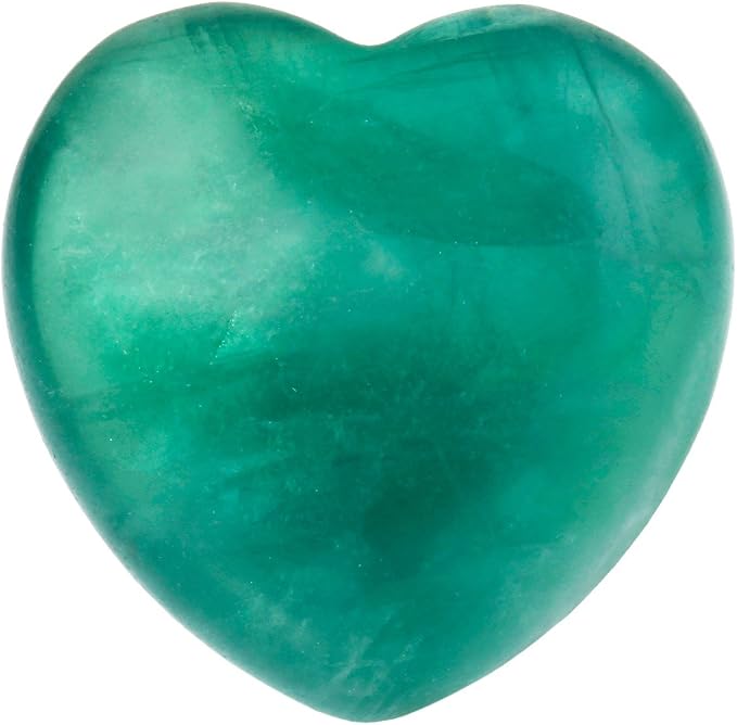 SUNYIK Assorted Natural Gemstones Carved Puff Heart Pocket Stone Set, Healing Palm Crystal Set for Christmas, Pack of 8(1")
