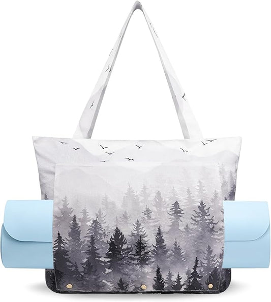 Yoga Mat Bag Yoga Bags and Carriers Fits All Your Stuff Yoga Tote Bag with Zipper Pocket Yoga Mat Carrier Pilates Bag Take in Out Mat Easily