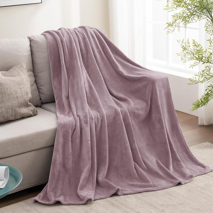 BEDELITE Fleece Blanket Soft Plush Throw for Couch Dusky Violet 50"x60" | Ultra Soft Fleece, Plush Microfiber, Lightweight Warmth, All Season Comfort, Fade Resistant, Machine Washable, Couch Sofa Bed